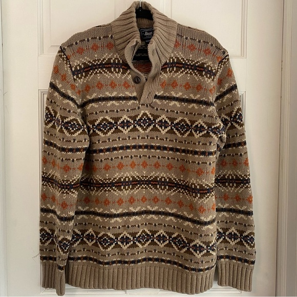 G.H. Bass & Co. Other - Men’s G.H. Bass & Co Vintage Tan and Brown Nordic Sweater - Size Large L‎